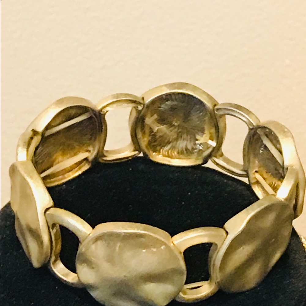 Gold Hammered Bracelet